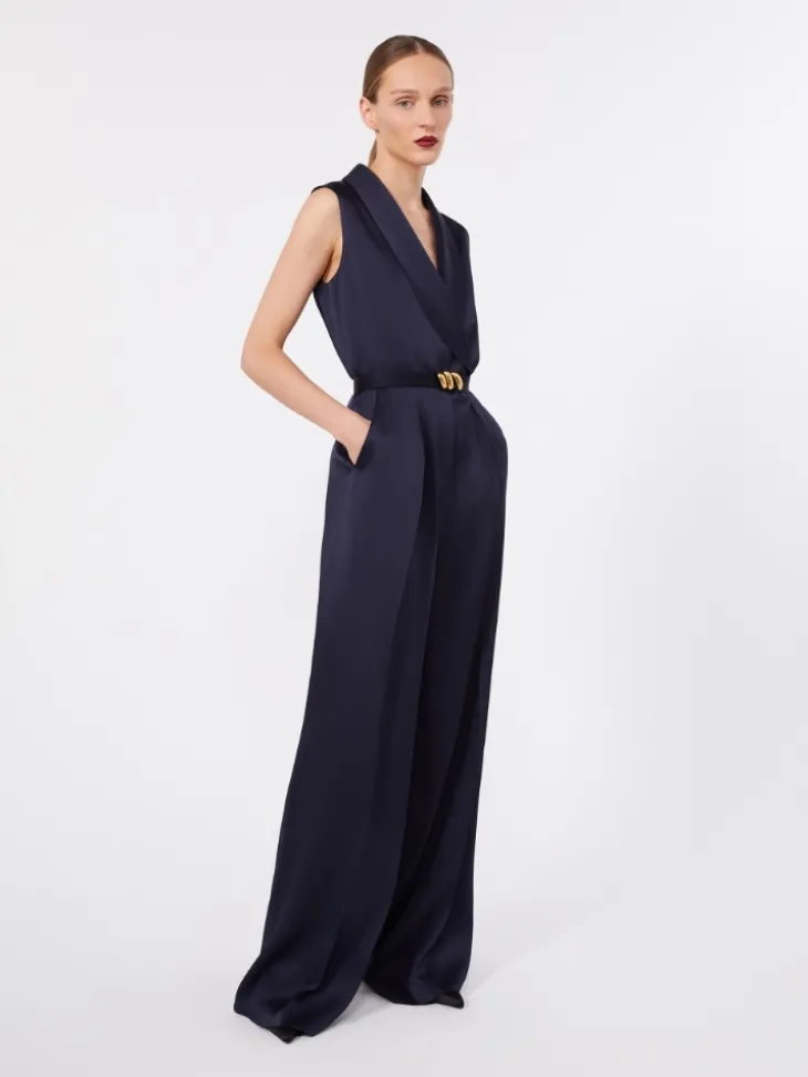 Envers satin Tuxedo jumpsuit - MIDNIGHTBLUE