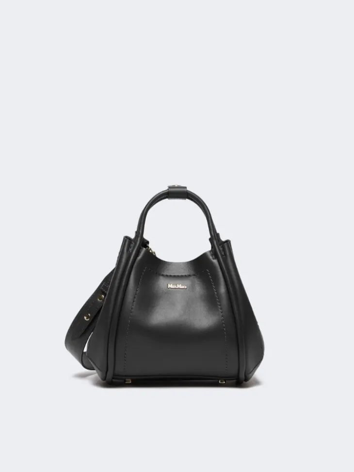 Extra-small leather Marine bag - BLACK