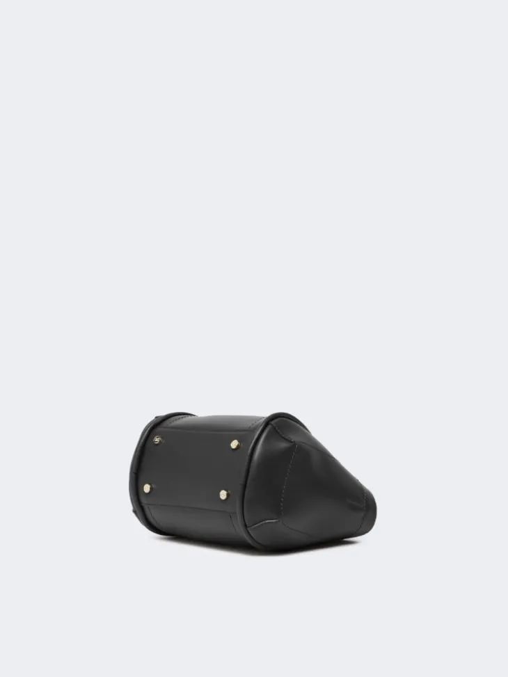Extra-small leather Marine bag - BLACK