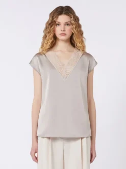 Feminine satin top - NUDO