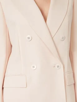 Fitted wool crepe blazer - PINK