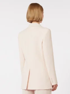 Fitted wool crepe blazer - PINK