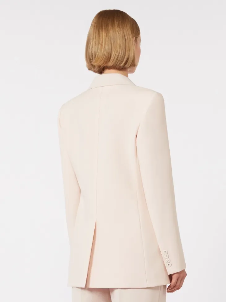 Fitted wool crepe blazer - PINK
