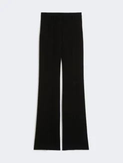 Flared cady trousers - BLACK