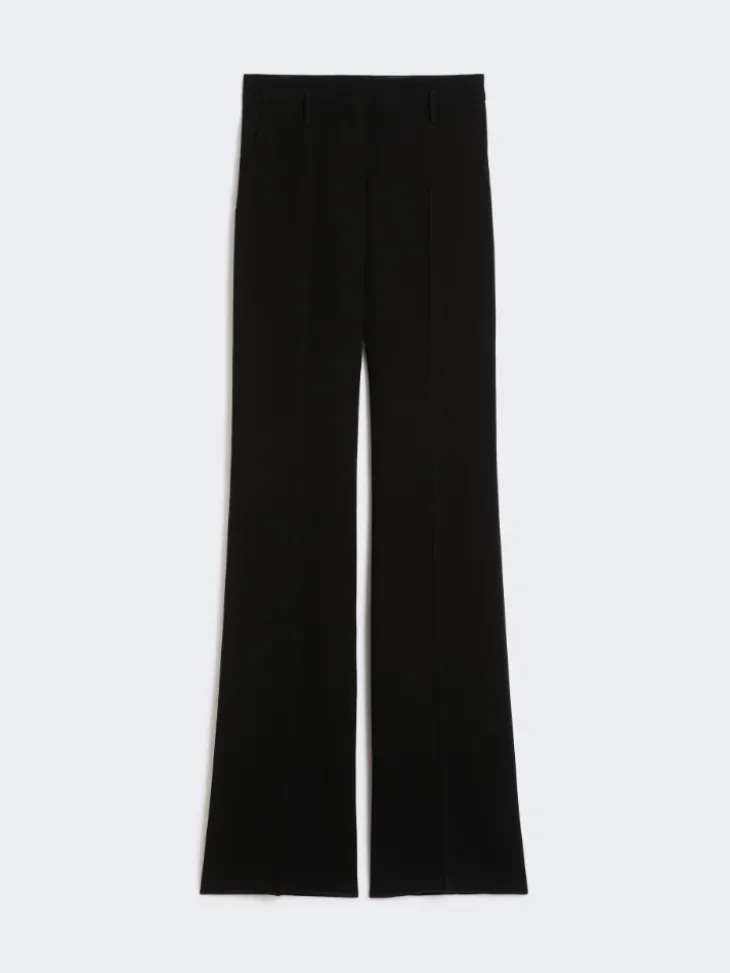 Flared cady trousers - BLACK