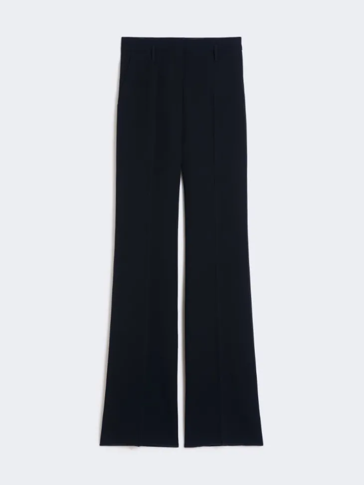 Flared cady trousers - NAVY