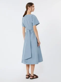 Flared taffeta dress - LIGHT BLUE