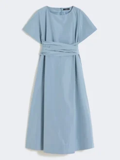 Flared taffeta dress - LIGHT BLUE