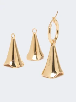 Floral pendant earrings - GOLD