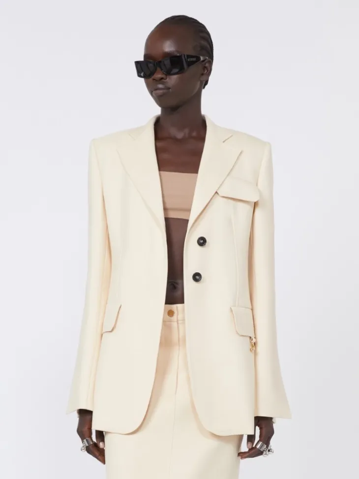 Gabardine blazer - VANILLA