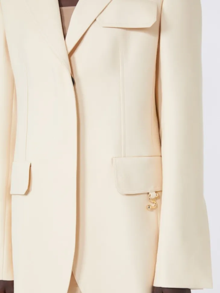 Gabardine blazer - VANILLA