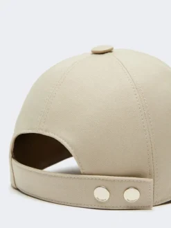 Gabardine water-repellent baseball cap - STONE