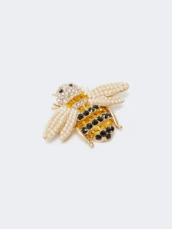 Glass brooch - BLACK