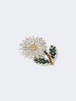 Glass brooch - YELLOW