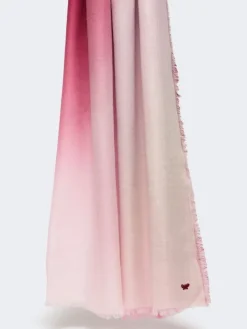 Gradient wool shawl - BORDEAUX