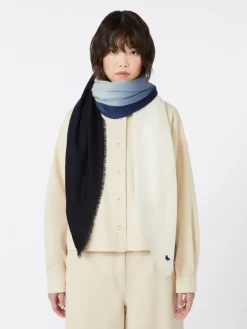 Gradient wool shawl - MIDNIGHTBLUE