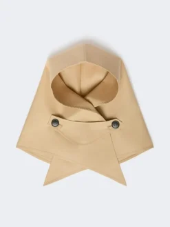 Hat-foulard in water-repellent gabardine - BEIGE