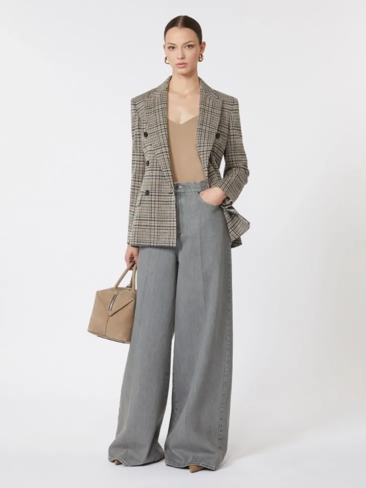 Jacquard jersey blazer - BLACK GREY