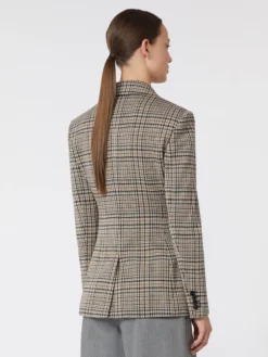 Jacquard jersey blazer - BLACK GREY