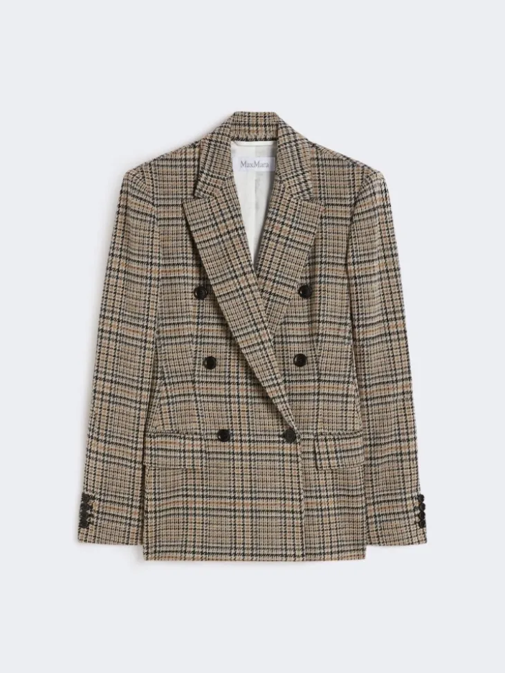 Jacquard jersey blazer - BLACK GREY