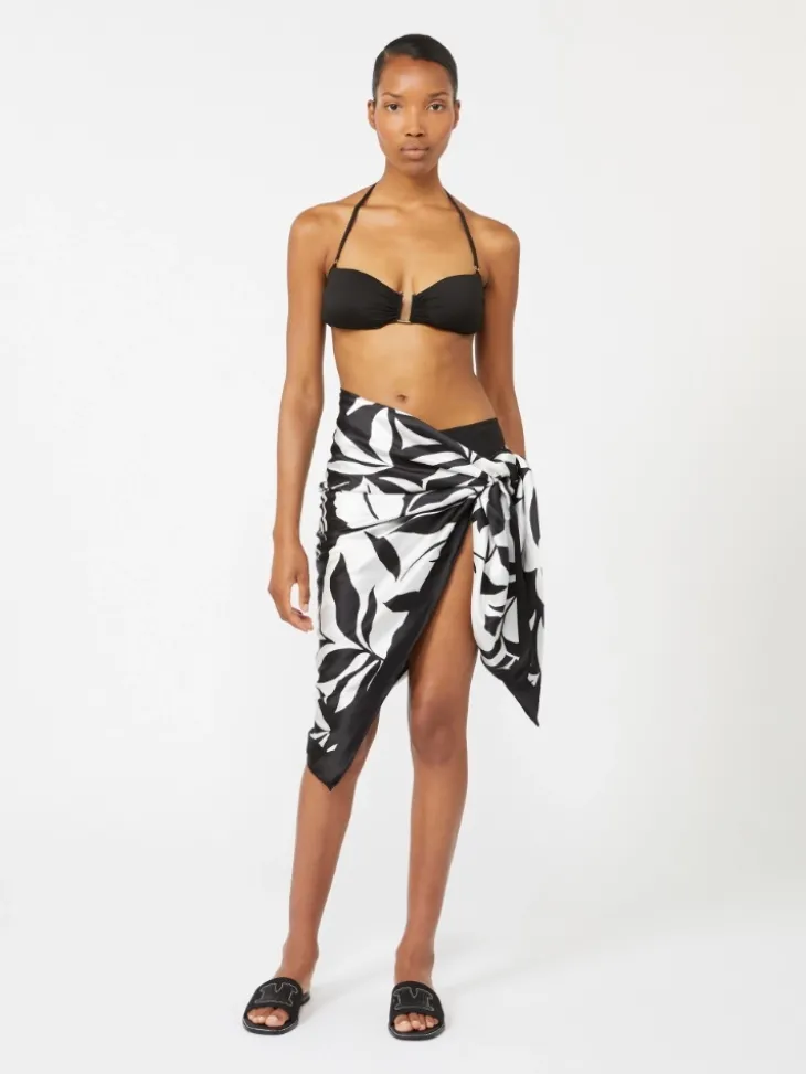 Jersey bandeau bikini top - BLACK