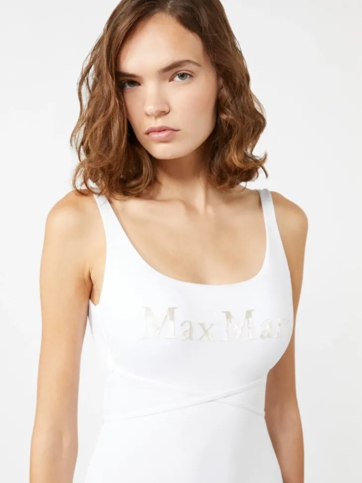 Jersey logo swimsuit - WHITE