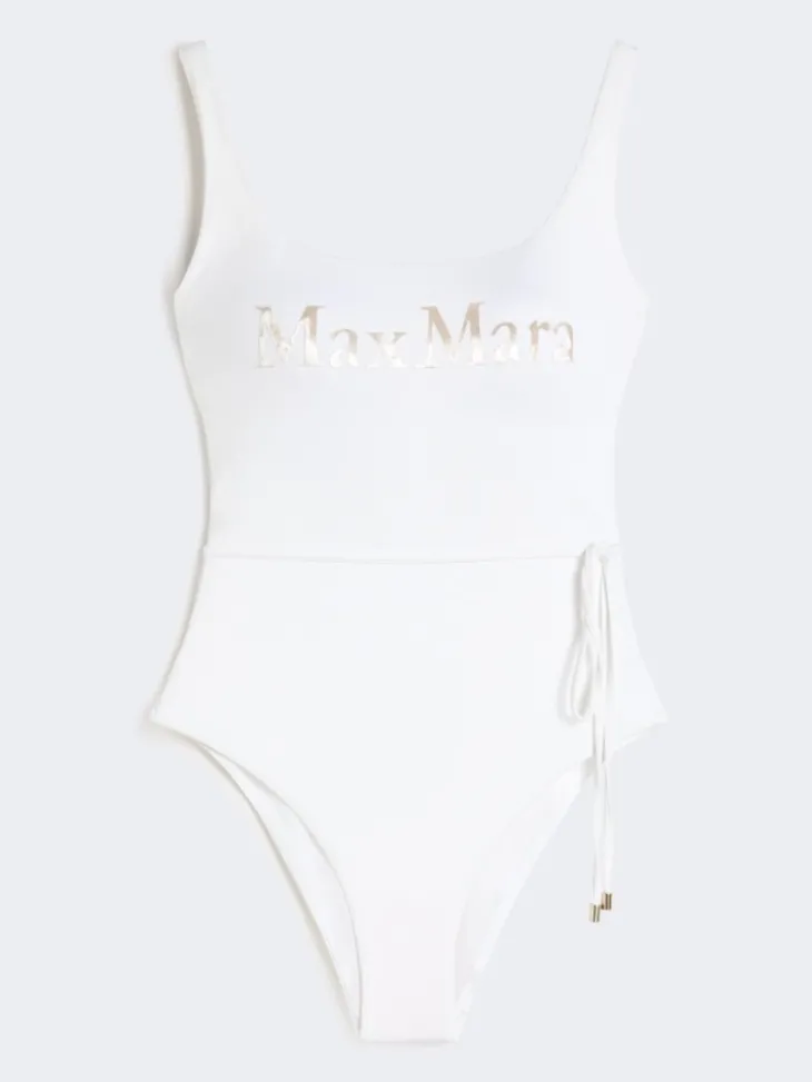 Jersey logo swimsuit - WHITE