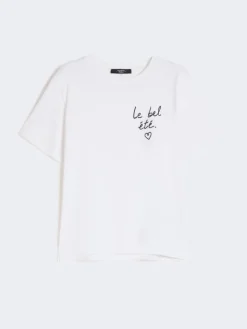 Jersey T-shirt with graphics - WHITE