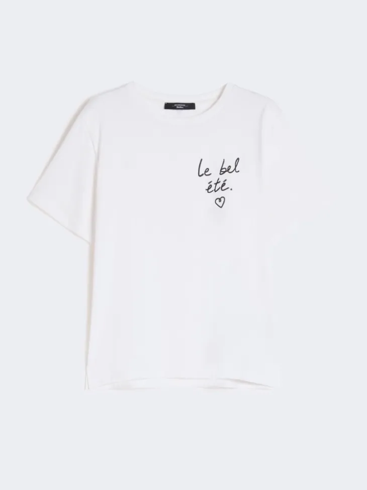 Jersey T-shirt with graphics - WHITE