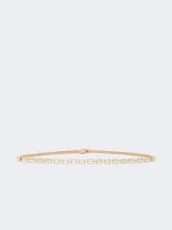 Jewelled nappa leather belt - POWDER