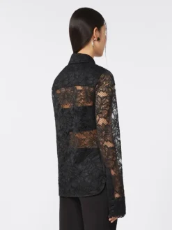 Lace shirt - BLACK