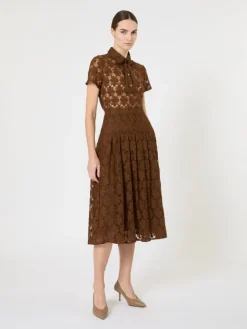 Lace T-shirt - CHOCOLATE