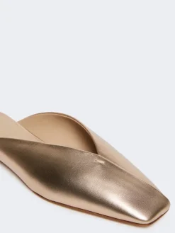 Laminated Nappa leather mules - PINK