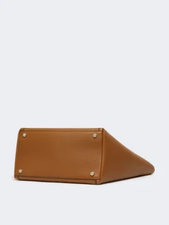 Leather Archetipo handbag - AMBER BROWN