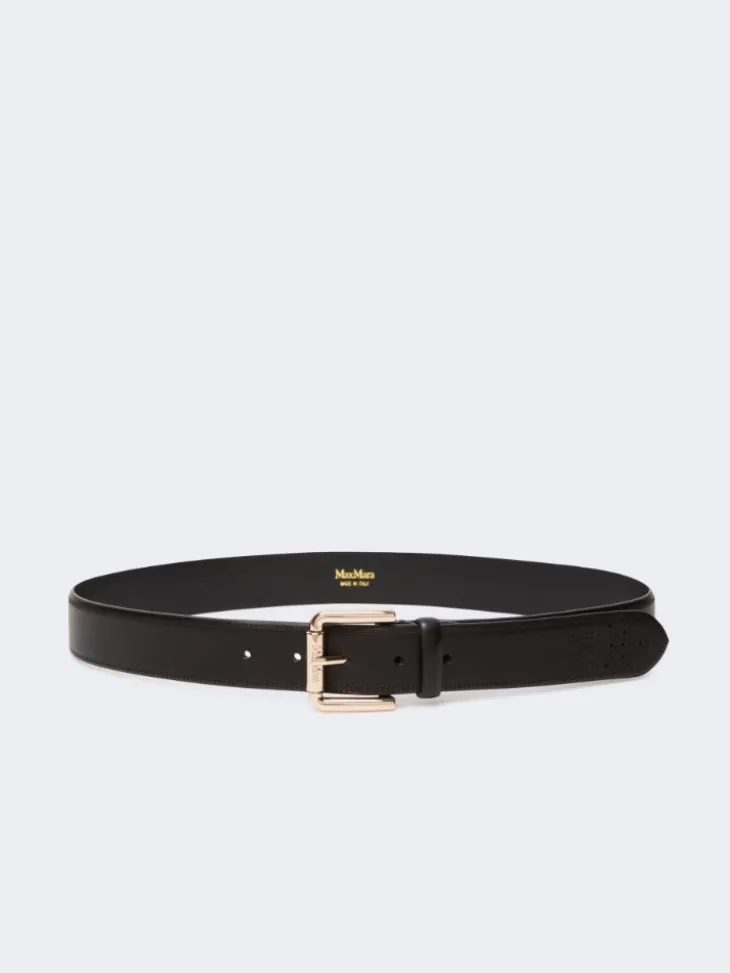 Leather belt - BLACK