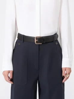 Leather belt - BLACK