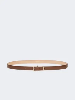 Leather belt - BROWN