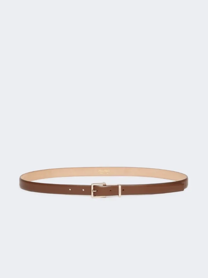 Leather belt - BROWN