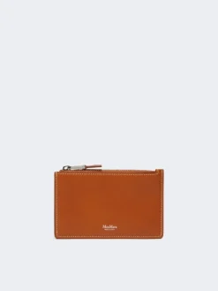 Leather card holder - RUST