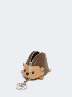 Leather coin purse - TOBACCO