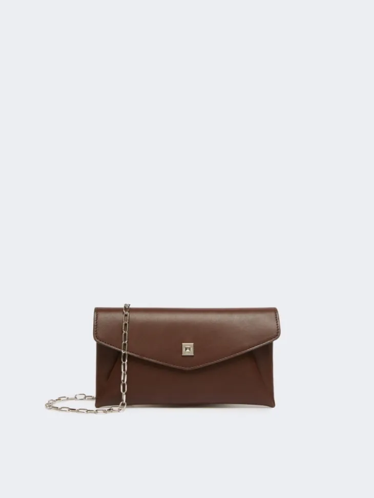 Leather envelope wallet - COCOA