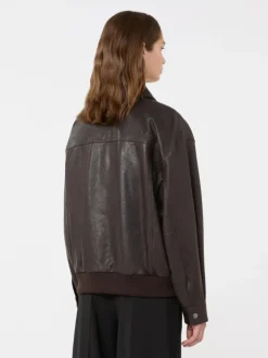 Leather jacket - BROWN