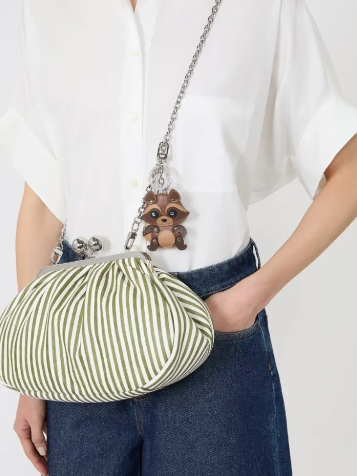 Leather keychain - TOBACCO