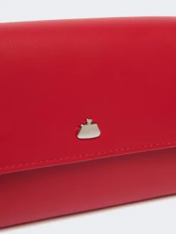 Leather phone pouch - ANTIQUE ROSE