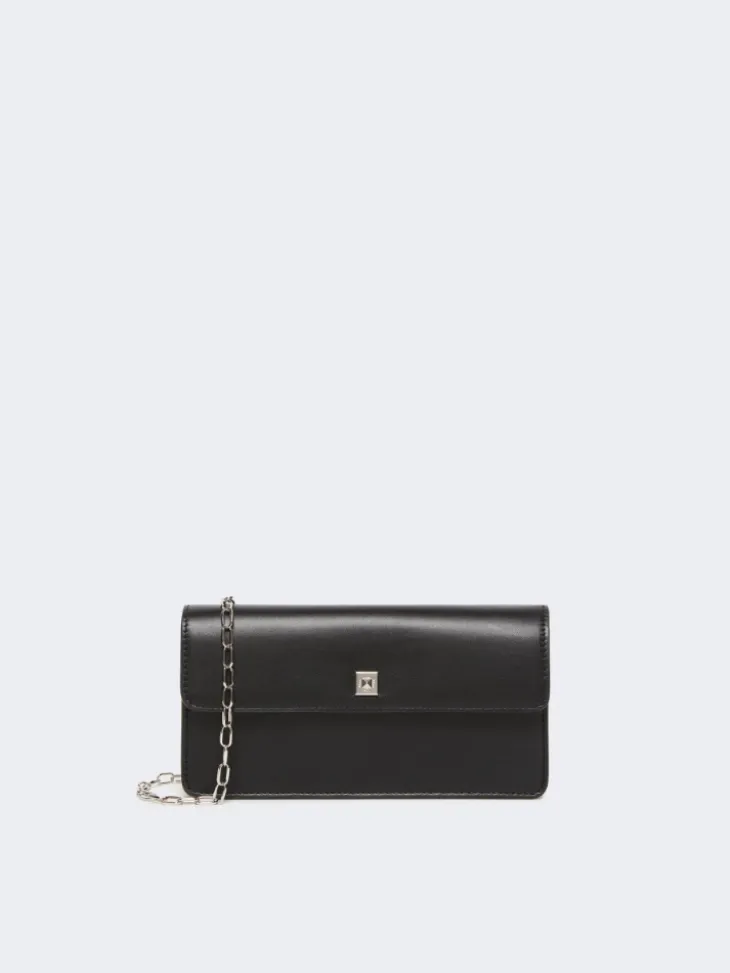 Leather phone pouch - BLACK