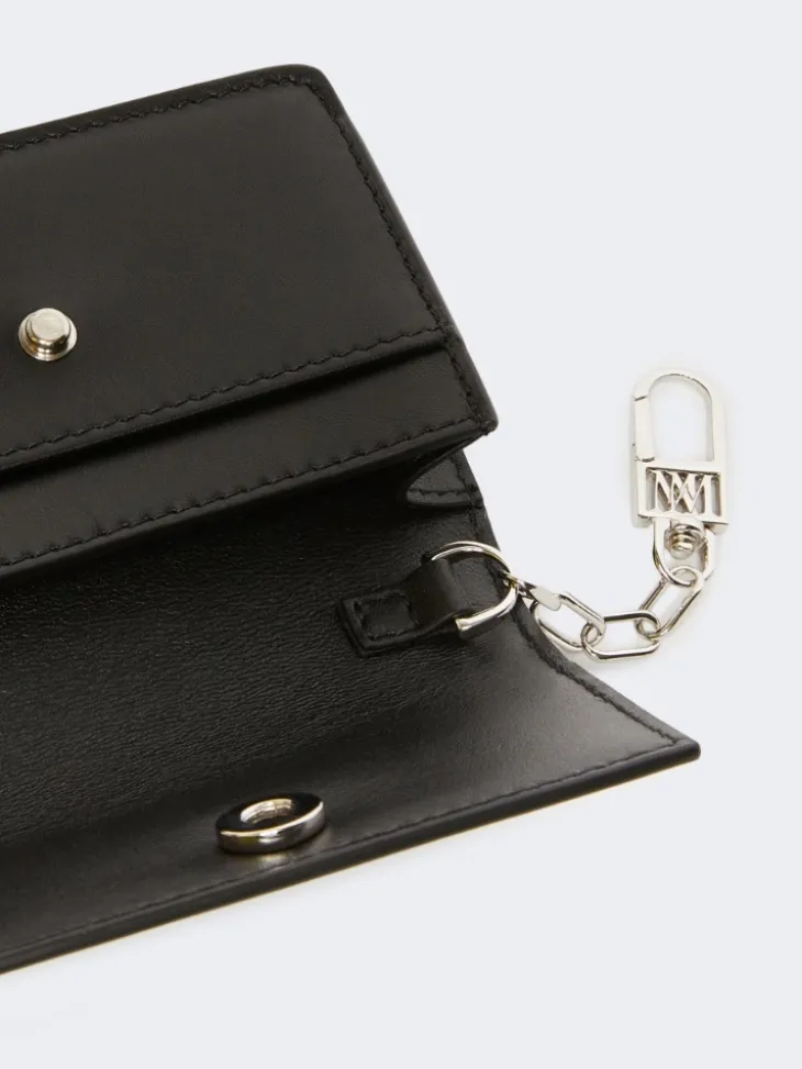 Leather purse - BLACK