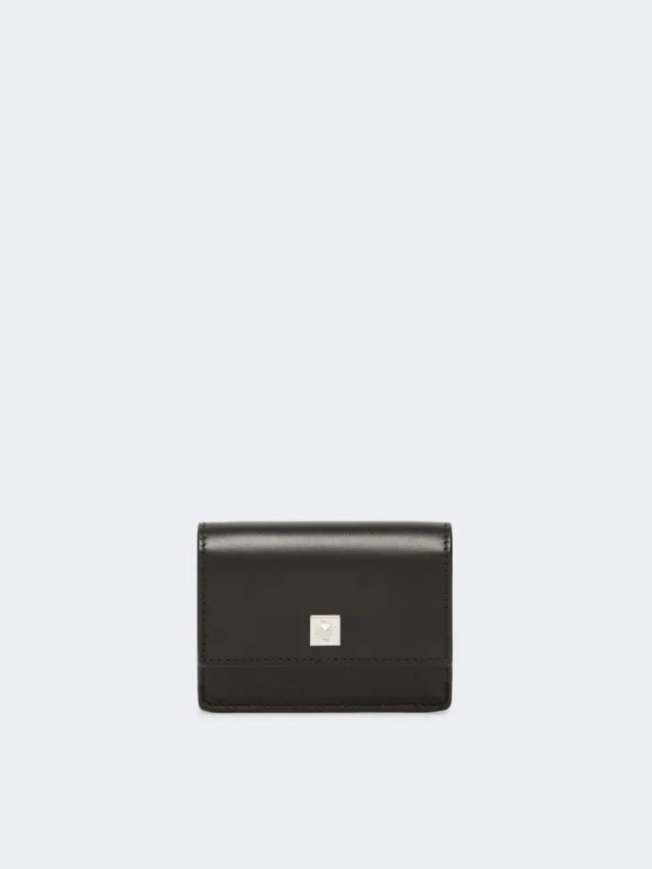 Leather purse - BLACK