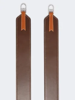 Leather shoulder strap - COCOA