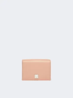 Leather tri-fold purse - PINK