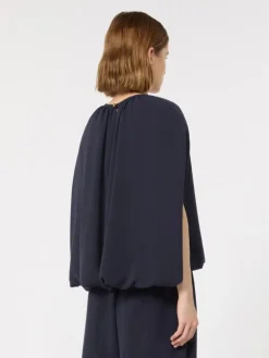 Lightweight cady blouse - MIDNIGHTBLUE
